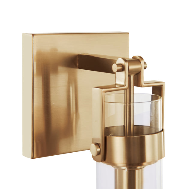 Foxwich Modern Industrial Brushed Brass Wall Light - Light Goods
