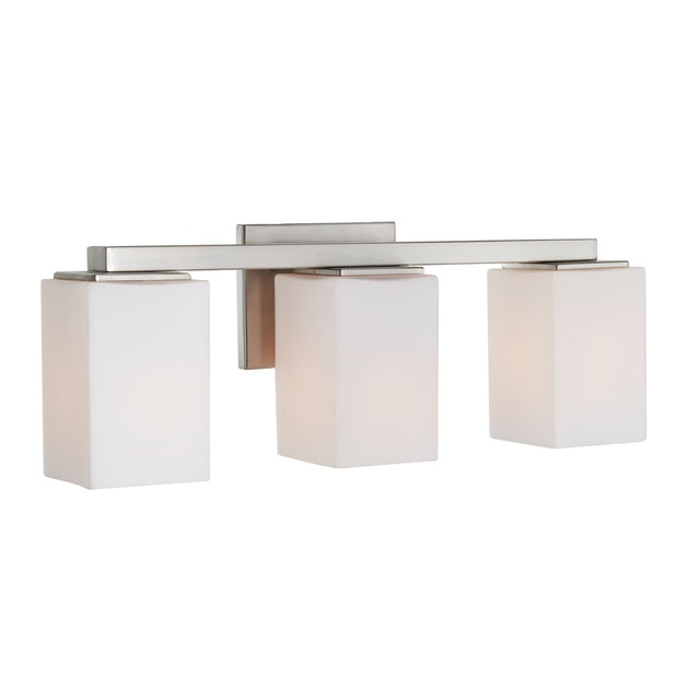 Capri 3 Light Vanity Fixture – Modern Contemporary Brushed Nickel - Light Goods