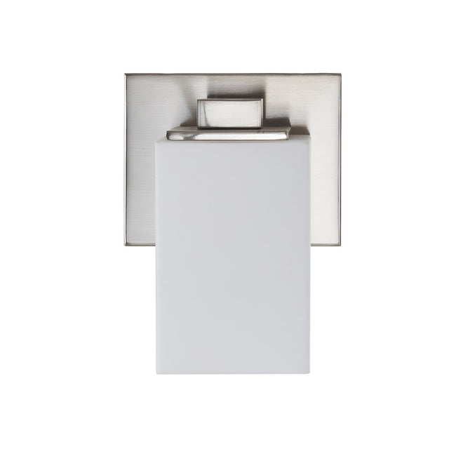 Capri 1 Light Wall Sconce Vanity Fixture – Modern Contemporary Brushed Nickel - Light Goods