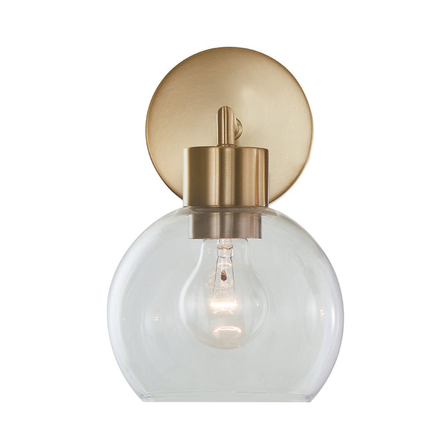 Cortona On Trend Brushed Brass One Light Wall Sconce Bath Vanity - Light Goods
