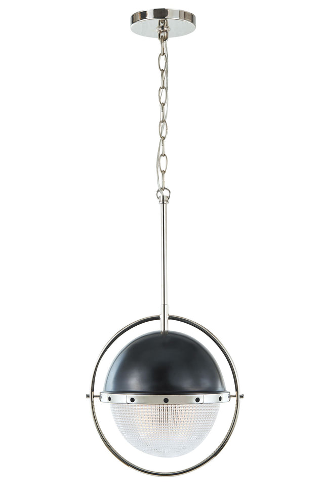 Coventry Tailored Polished Nickel with Aged Iron Pendant - Light Goods