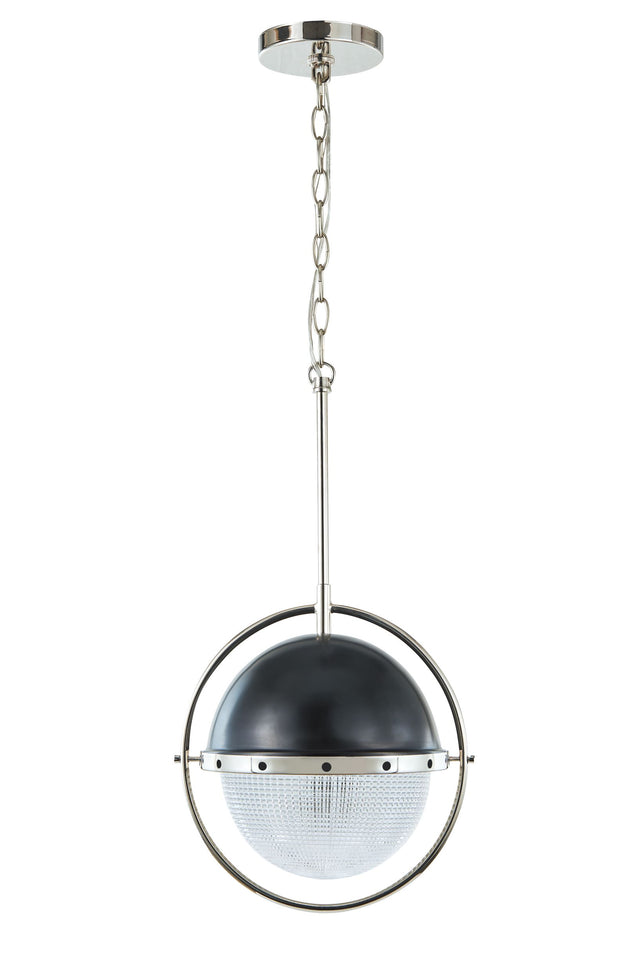 Coventry Tailored Polished Nickel with Aged Iron Pendant - Light Goods