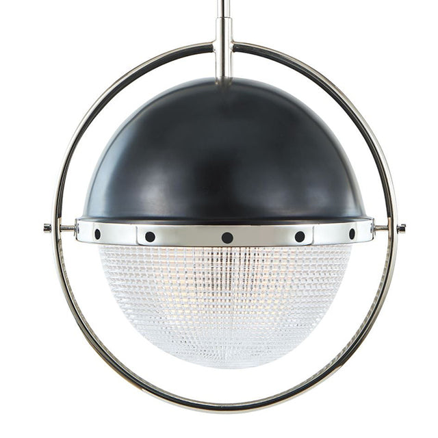 Coventry Tailored Polished Nickel with Aged Iron Pendant P67882PNZD - Light Goods